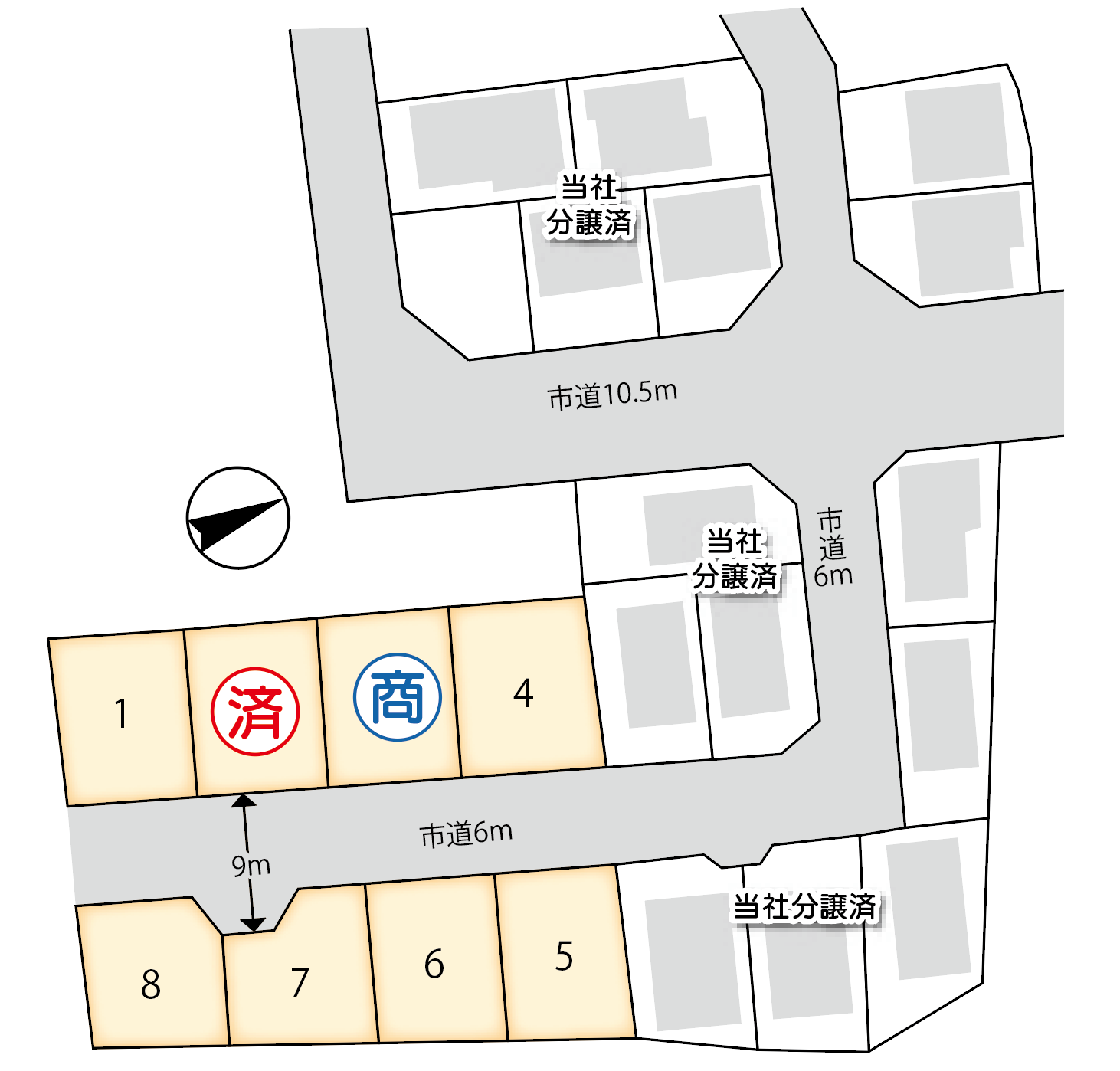 大津市月輪 8区画
