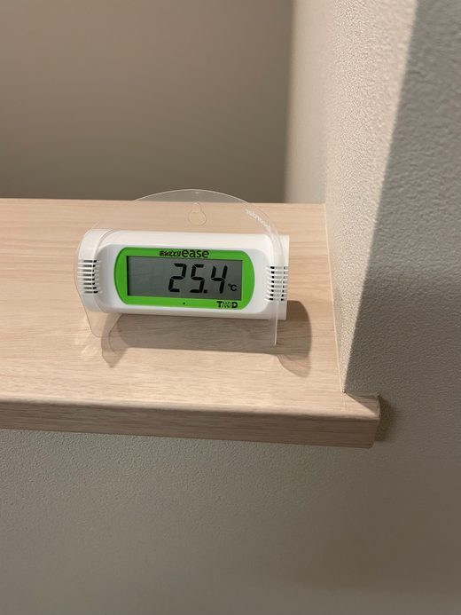 1階リビングに設置した測定器