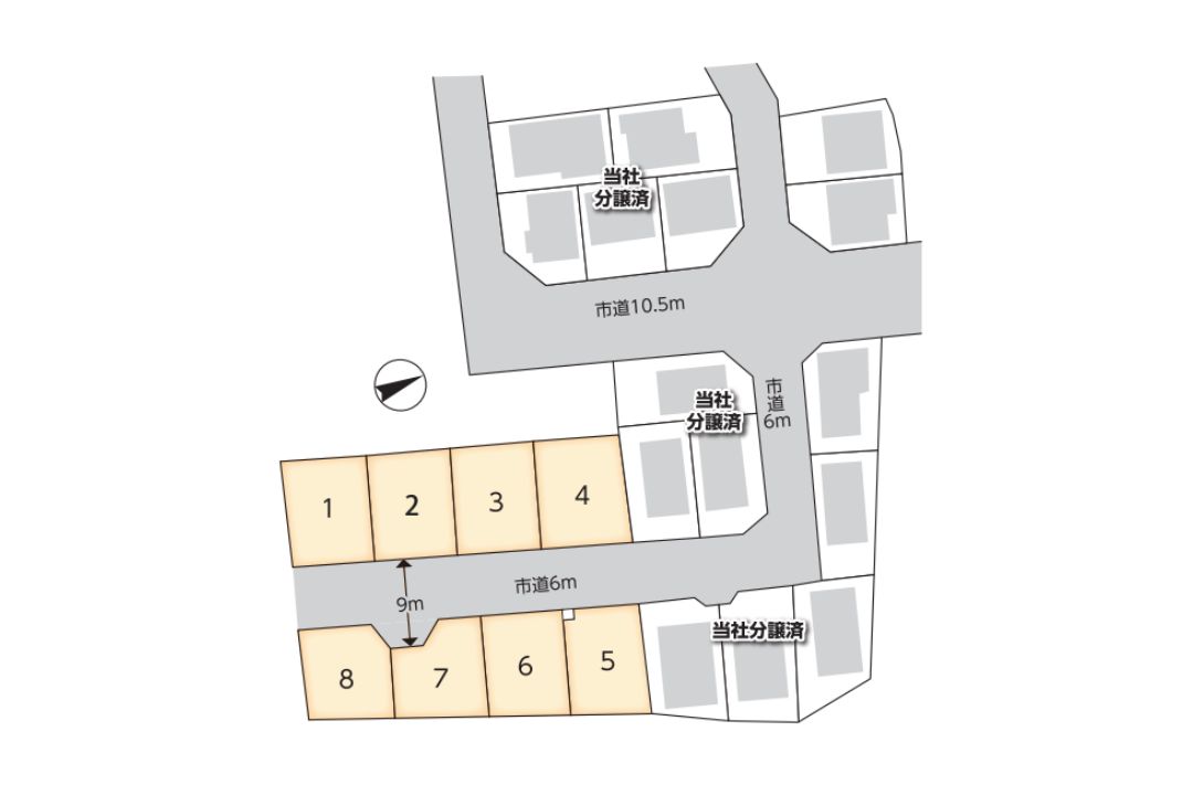 大津市月輪 8区画