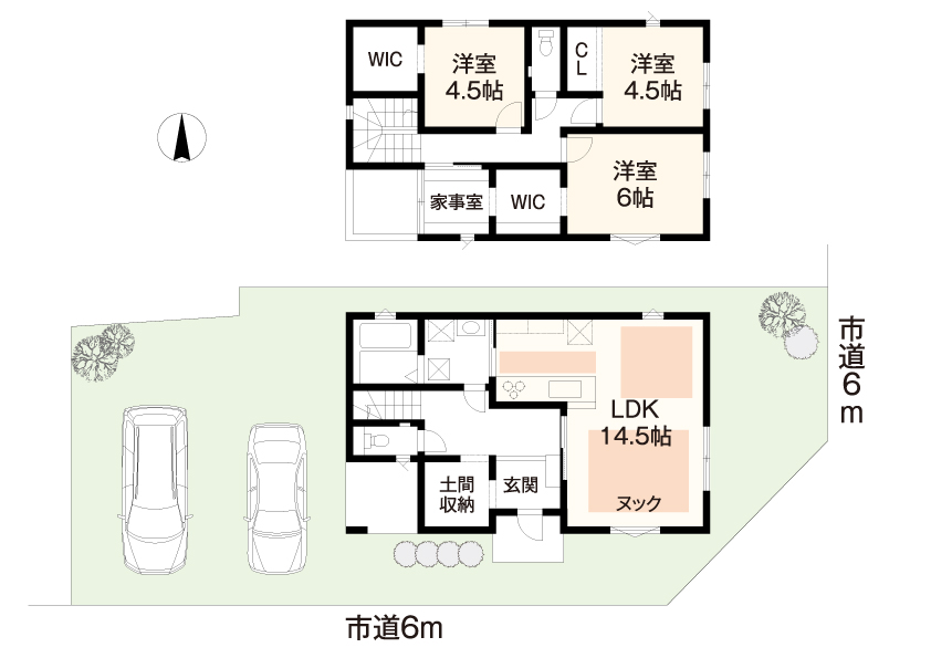 家事ラク動線とゆとり玄関が魅力の間取り設計